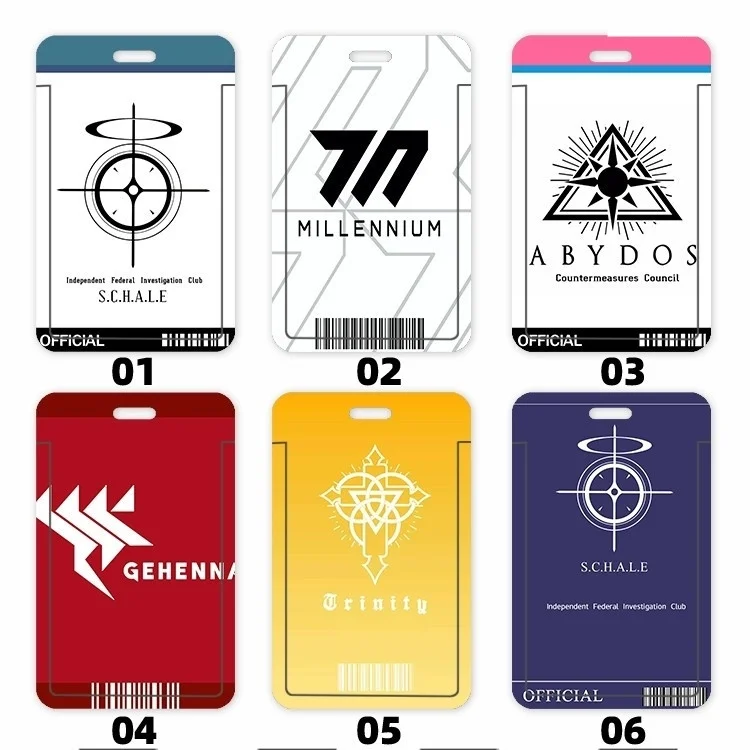 

Blue Archive Millennium Trinity Schale Card Protector Anime ID Card Cover Student Meal Badge ID Holder Card Holder