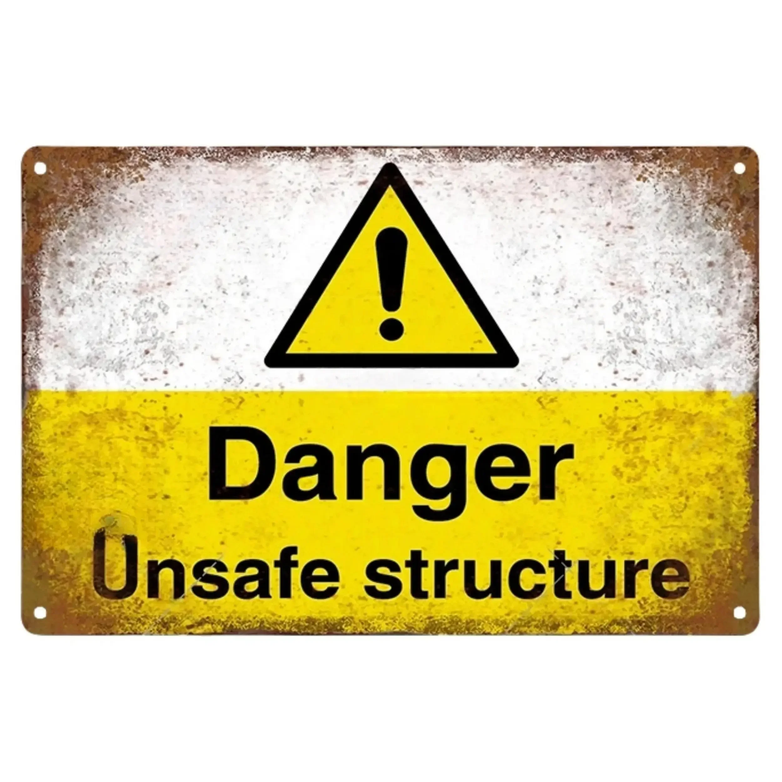 thumbnail image 1 of Letrero de hojalata vintage con aviso de precaución, placa de metal, advertencia para niños, video retro, placa para cueva de hombre, garaje, puerta de peligro, decoración de pared, 1 of 5