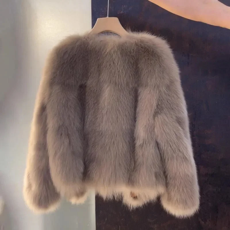 Wearing a Fur Coat For External Wear Short Style 2024 Autumn/Winter New Loose Versatile Haining Fur Small Fragrant Style Buckle8