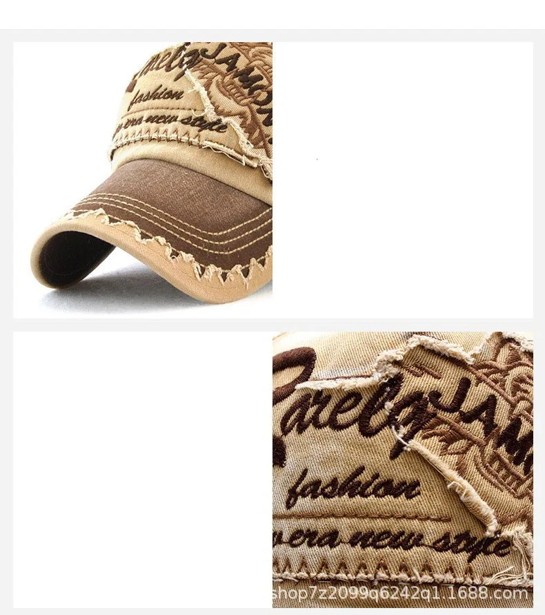 Verstellbare Baseballkappe aus gewaschener Baumwolle mit Haifisch-Stickerei für Herren, Distressed-Sonnenhut für Outdoor, Angeln und Reisen – Detail 28