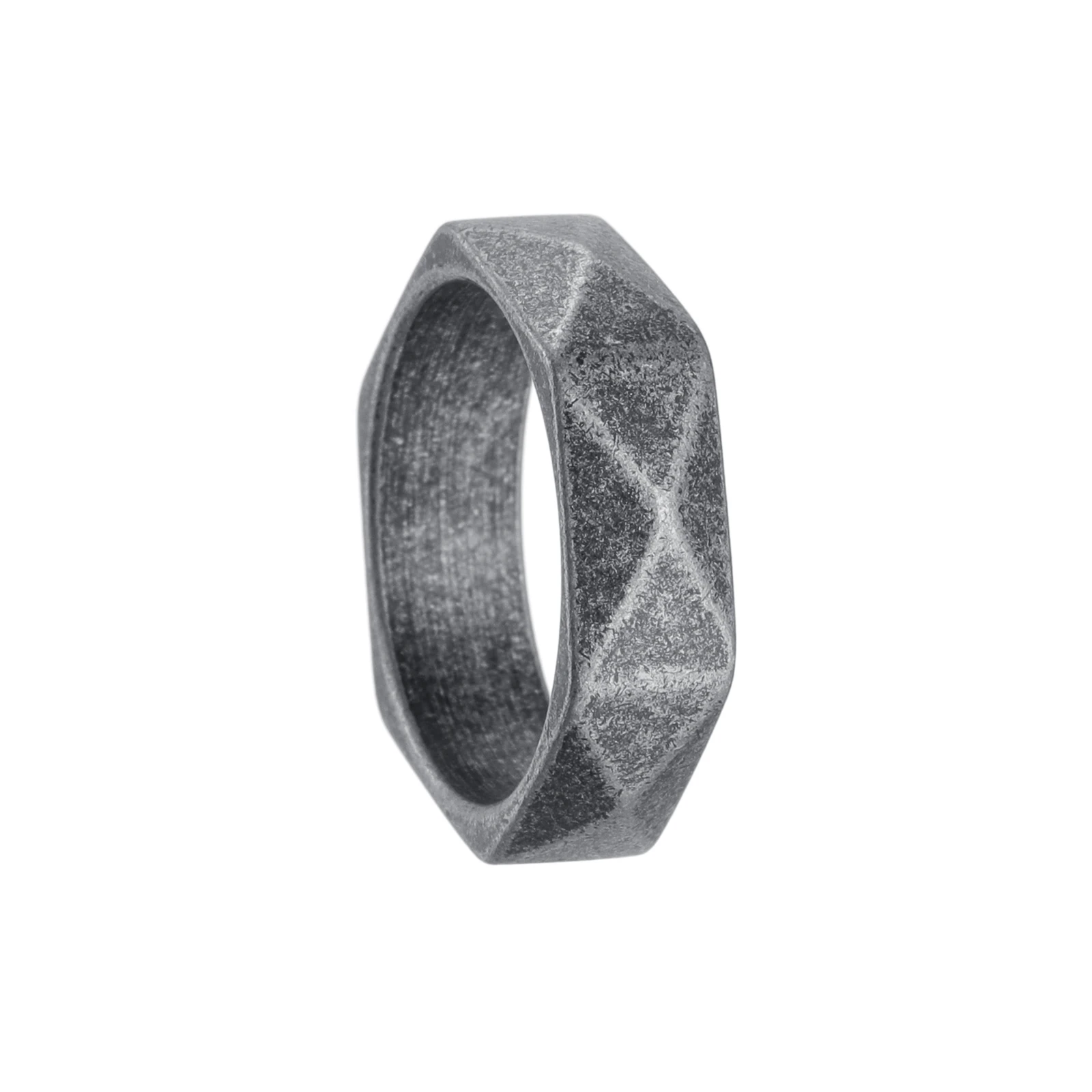 Unisex Geometric Stainless Steel Ring – 6MM Width, Sizes 6-12
