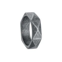 Unisex Geometric Stainless Steel Ring - 6MM Width, Sizes 6 - 12 - 8