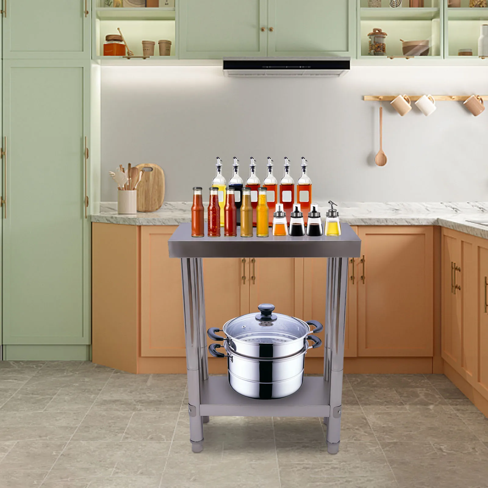 Stainless Steel Table for Prep & Work Commercial Heavy Duty Food Prep ...