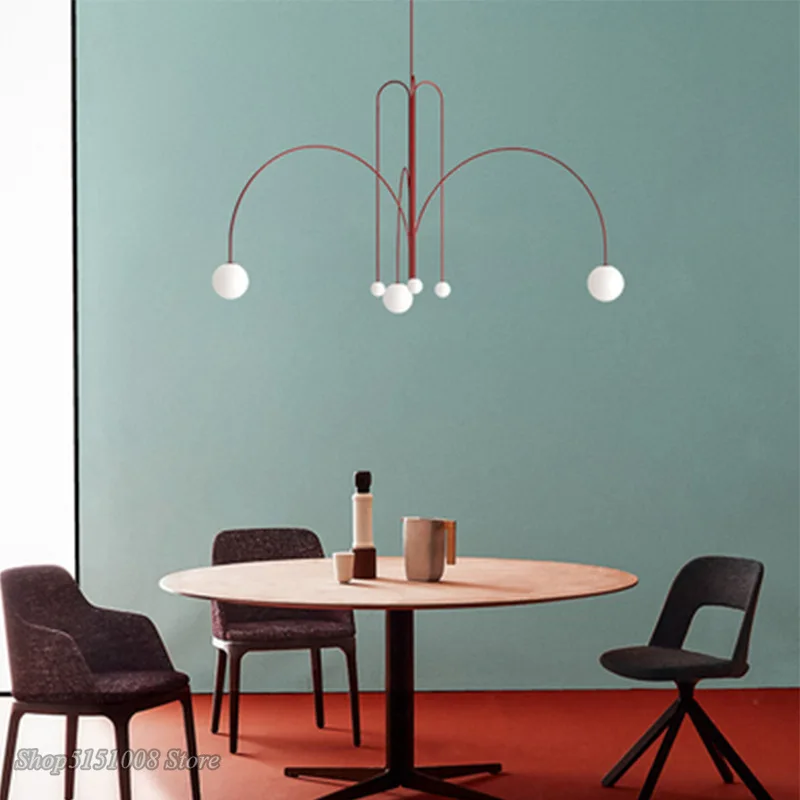 Pendant Lights Italian Led Iron Bedroom Living Room Branch Glass Bedside Kitchen Hanging