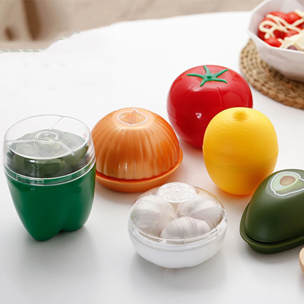 Vegetable Shape Food Storage Box Crisper Fruit Organizer Refrigerator Storing Container Tools Pepper Snacks Onion storage container