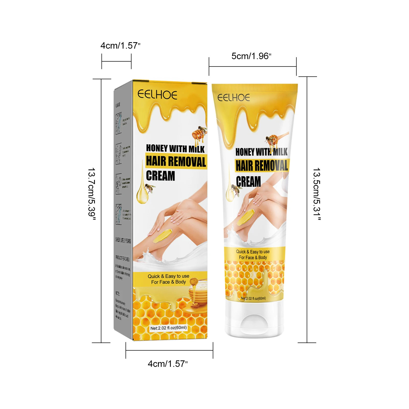 Honey Milk Hair Removal Cream Gentle Depilatory For Body Skin_voghion.com