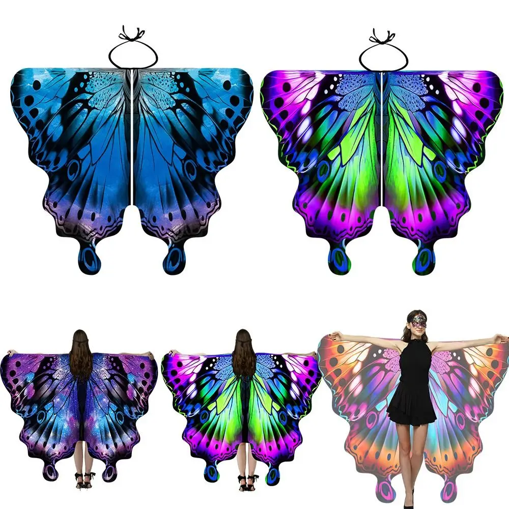 Butterfly Wings Costumes For Women Halloween Costume Adult Cosplay Fairy Wings Cloak Butterfly Shawl Cape Party Accessories