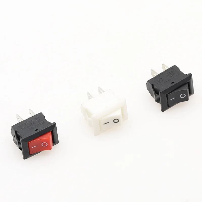 5/10/15Pcs 10x15mm SPST 2Pin 3A 250V KCD11 Rocker Switch Snap-in on/Off 10MM*15MM Black Red and White rocker switch