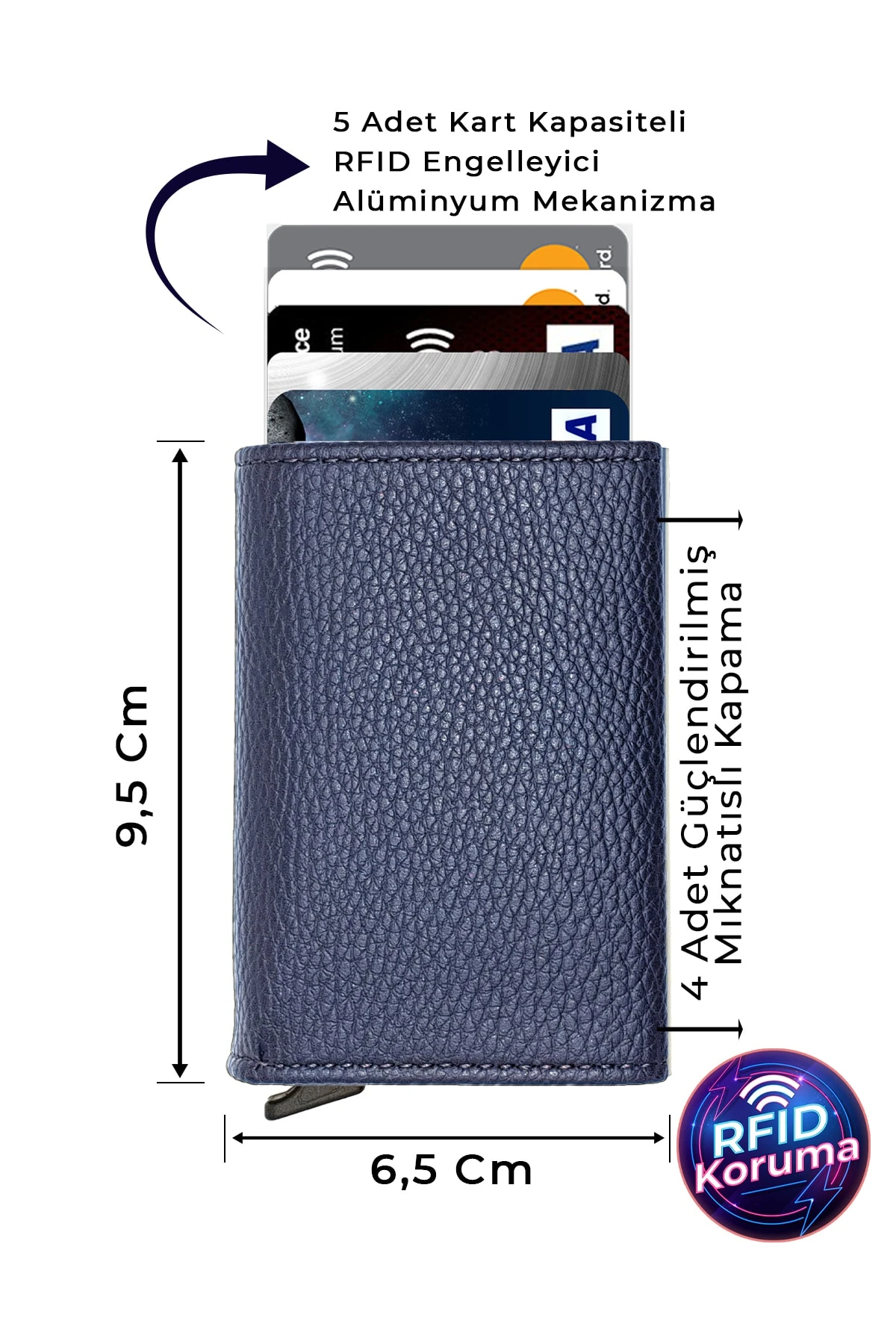 Billetera mecánica automática para Cartera piel sintética para exteriores, Vertical, accesorio, azul oscuro, tamaño pequeño|Carteras| - AliExpress