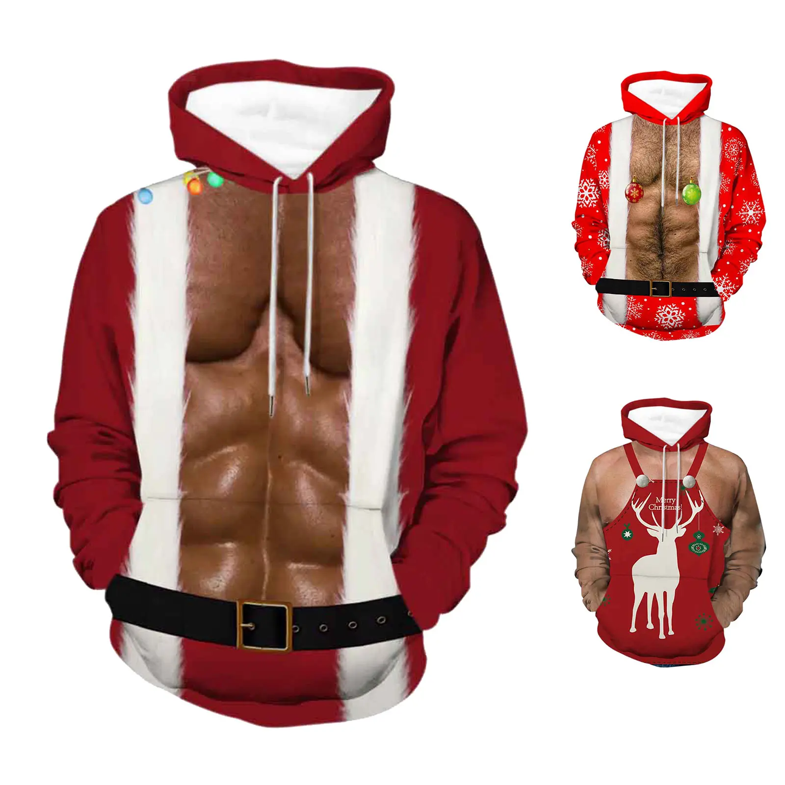 

Mens Couple Clothes Casual Sports Funny Printed Ugly Pullover Letter Printed Hooded Sweater Basic Pullover Top Running Loose Fit