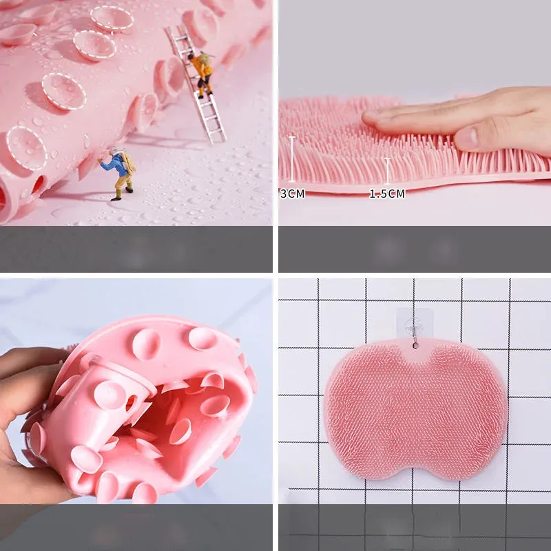Lazy Back Rub Mud Bath Brush Painless Foot Pad Wall Rub Artifact Bath Towel Included for Home Wellness 1PCS