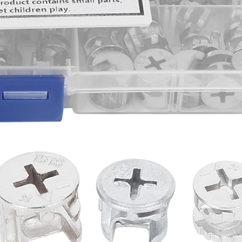 75pcs 두꺼운 3 in 1 커넥터 편심 휠 커넥터 가구 하드웨어 직경 15mm/13mm/12mm