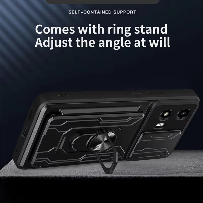 Heavy Duty Armor Case with Card Holder Slot Cover