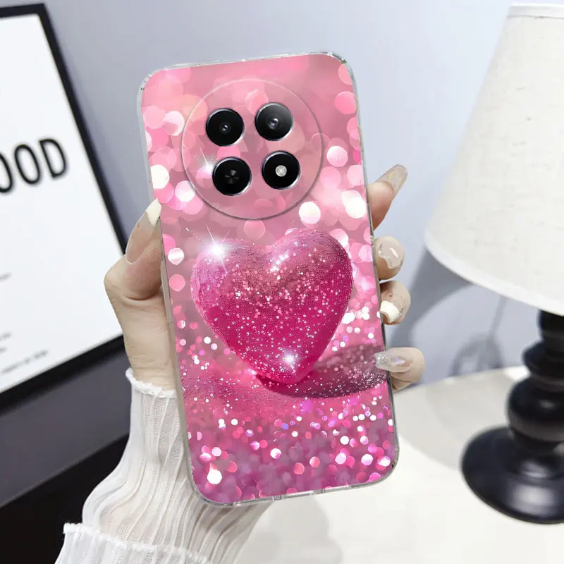 Marble Clear Soft Silicone Phone Case with Cute Cat Design