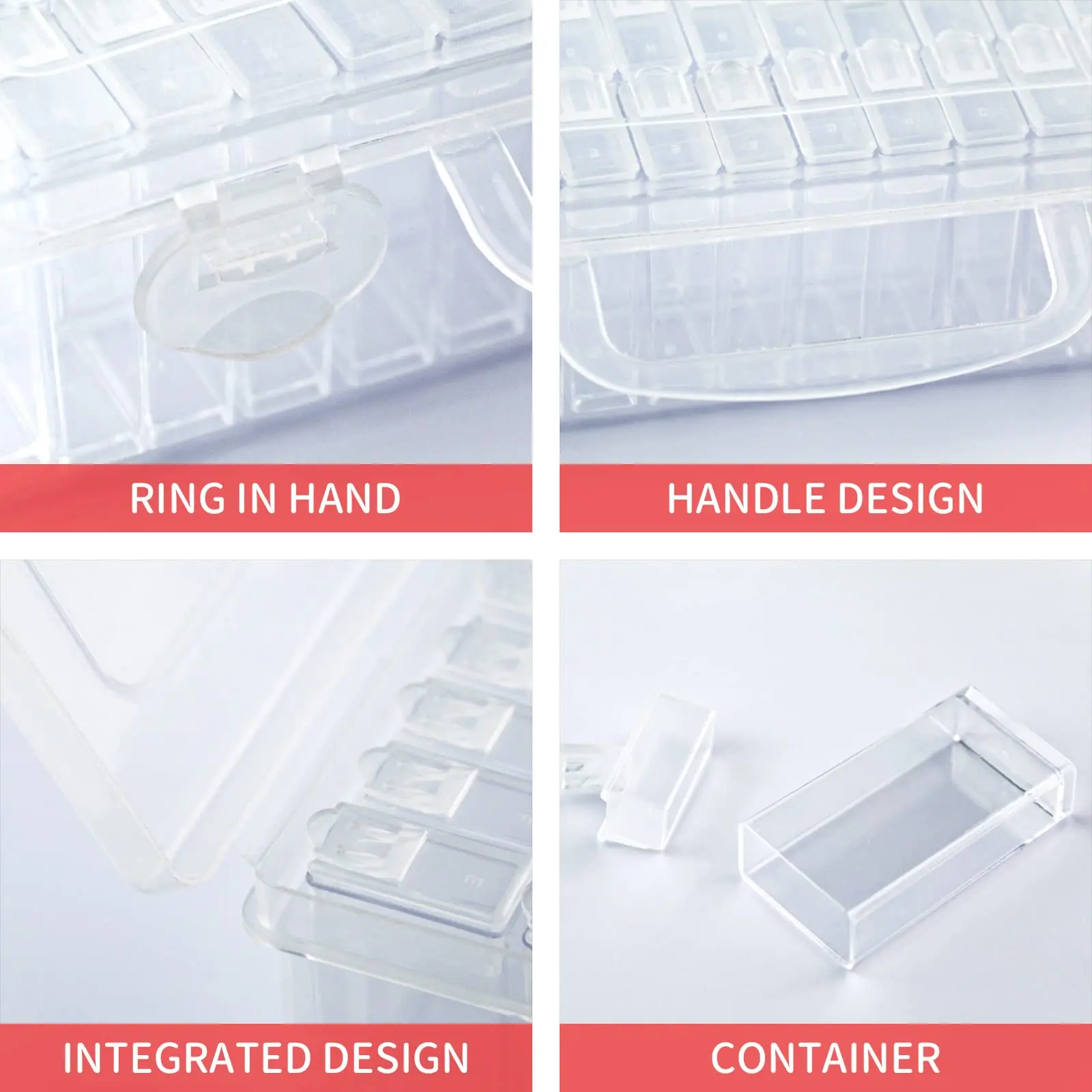 64 84 격자 다이아몬드 그림 저장 상자 휴대용 씨앗 구슬 주최자 케이스 DIY 네일 아트 플라스틱 용기