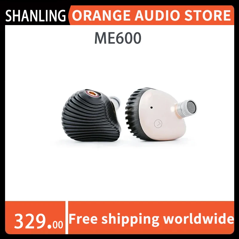 

SHANLING ME600 2DD+3BA 5 Hybrid Drivers In-Ear Earphone IEM Hi-Res Audio MMCX 3.5+4.4mm Plug Wired Earbuds Stainless Steel Body