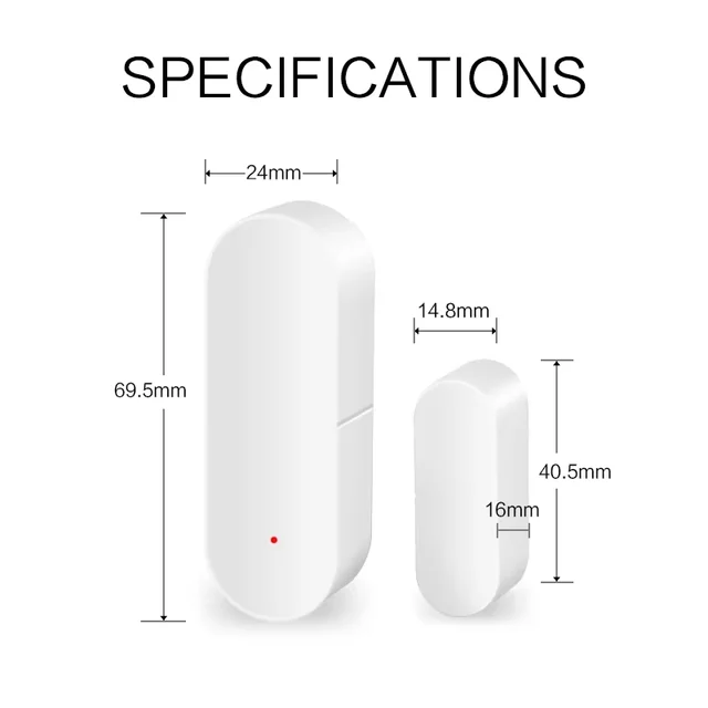 Tuya Smart Zigbee Door And Window Sensor, The First Line Of Defense For Your Smart Home, Compatible With Alexa And Google Home. 6