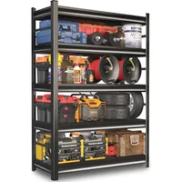 78" H Garage Shelving Heavy Duty Storage Shelves Adjustable 5 Tier Metal Shelves for Garage Warehouse Basement 2