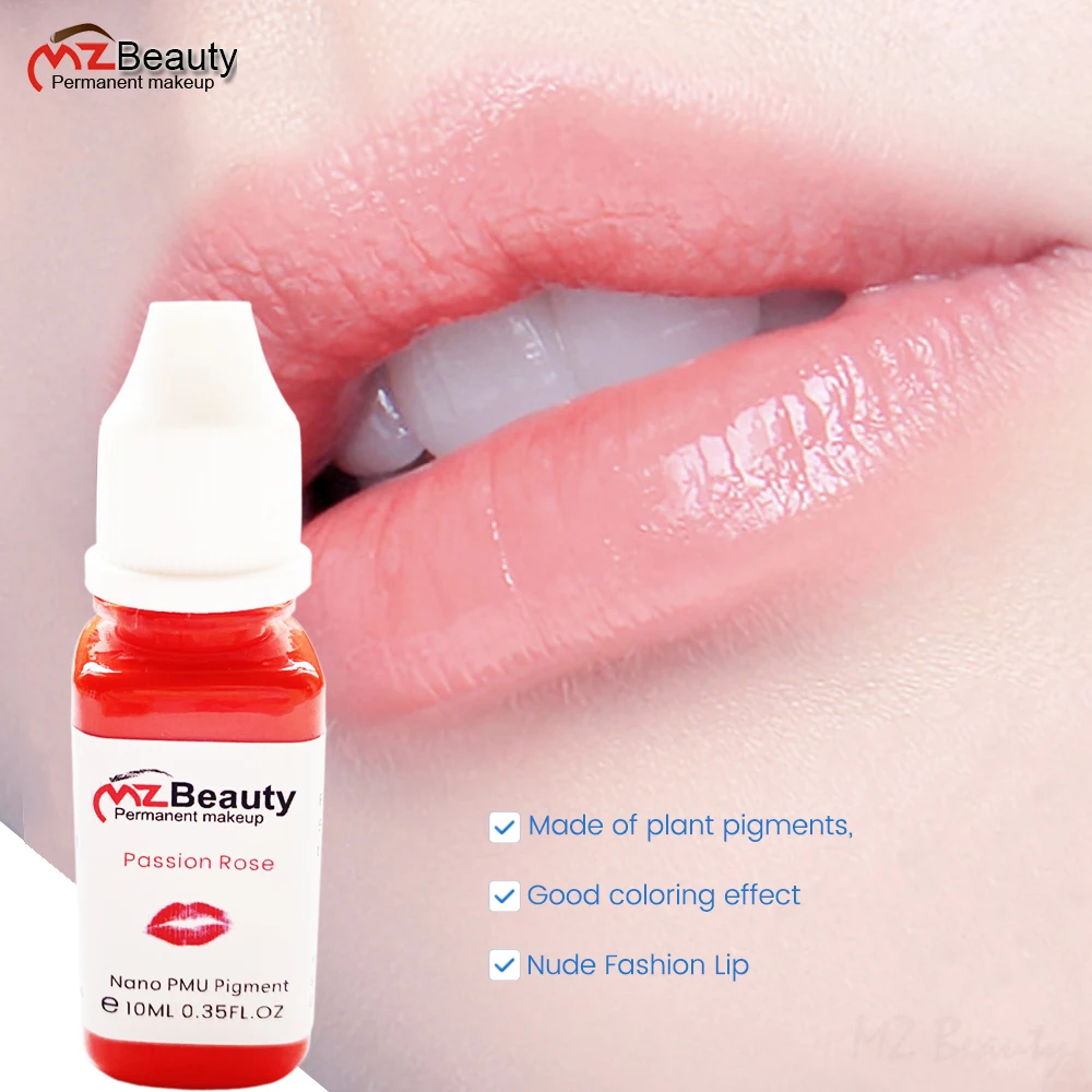 ナノ-パーマネントリップブラッシュ10ml,タトゥー用,半永久的な液体