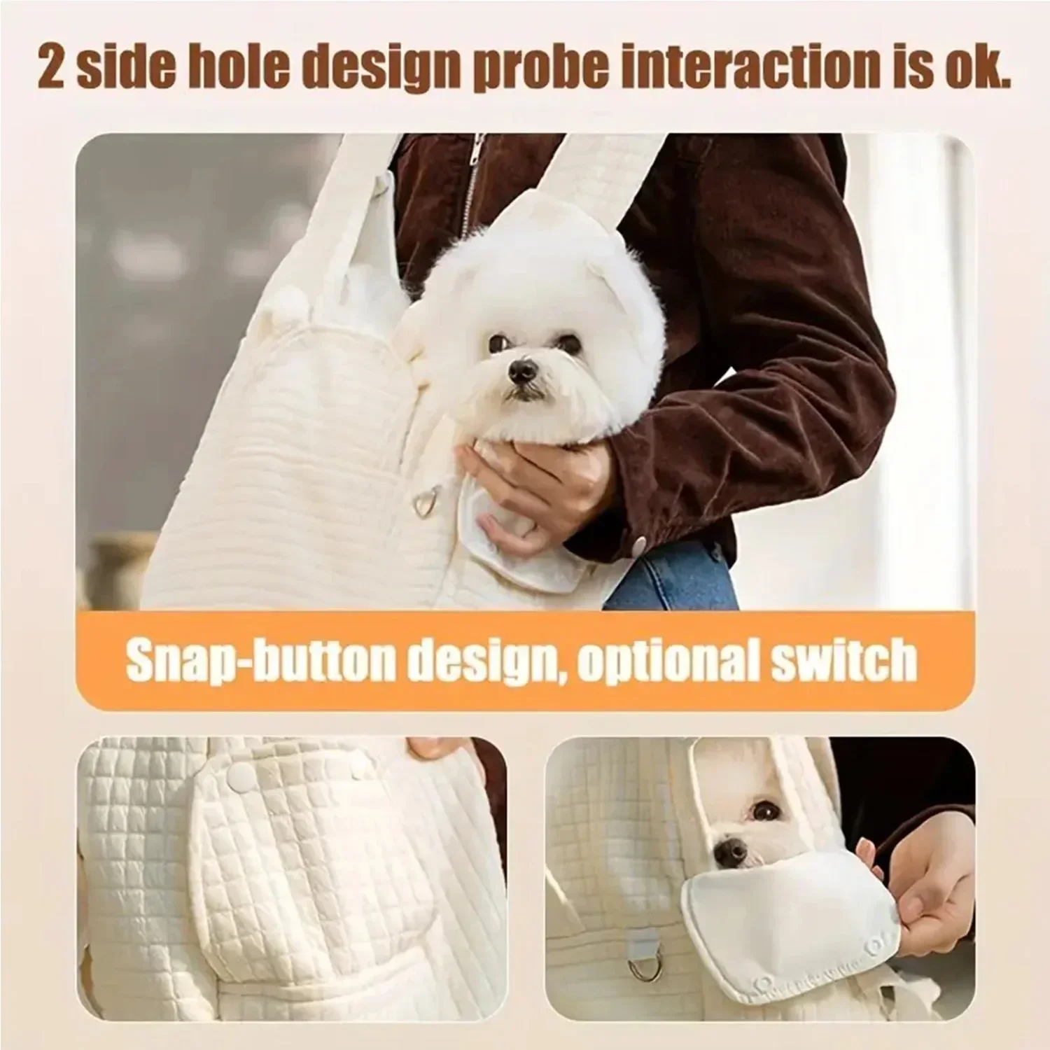Large Capacity Adjustable Portable Pet Carrier Backpack Comfortable Cotton Pet Outdoor Travel Bag Simple Cross Chest Backpack