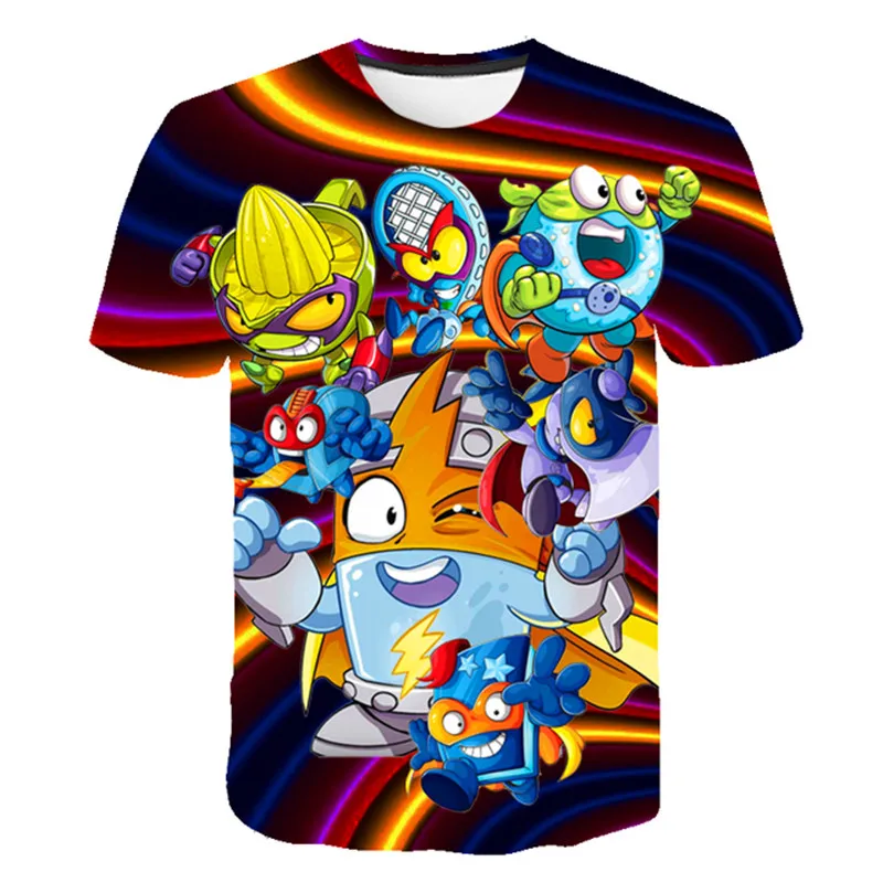 2022 Summer Boys Superzings T Shirt Cartoon Baby T-shirts Short Sleeves Print Children Super Zings Clothing Kids Clothes Tee Top supreme shirt