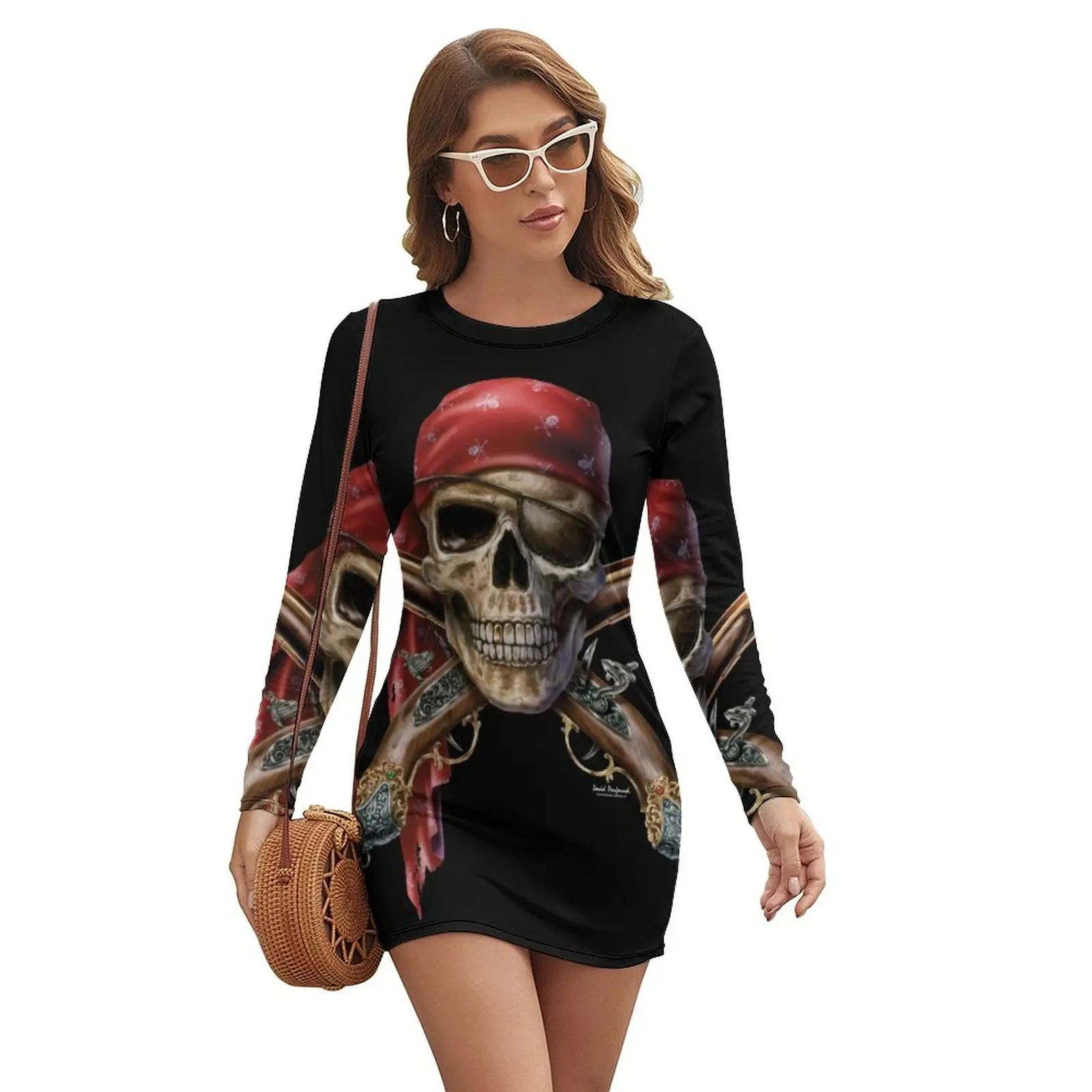 

Skull Muskets Long-sleeved Dress dress for women evening dresses ladies summer women's dress 2024