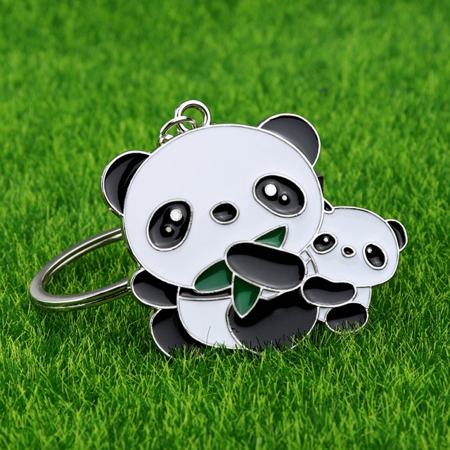 10 Pcs Creative cute cartoon keychain Metal jewelry Animal Panda Keychain  Girls bag ornaments accessories gift - AliExpress