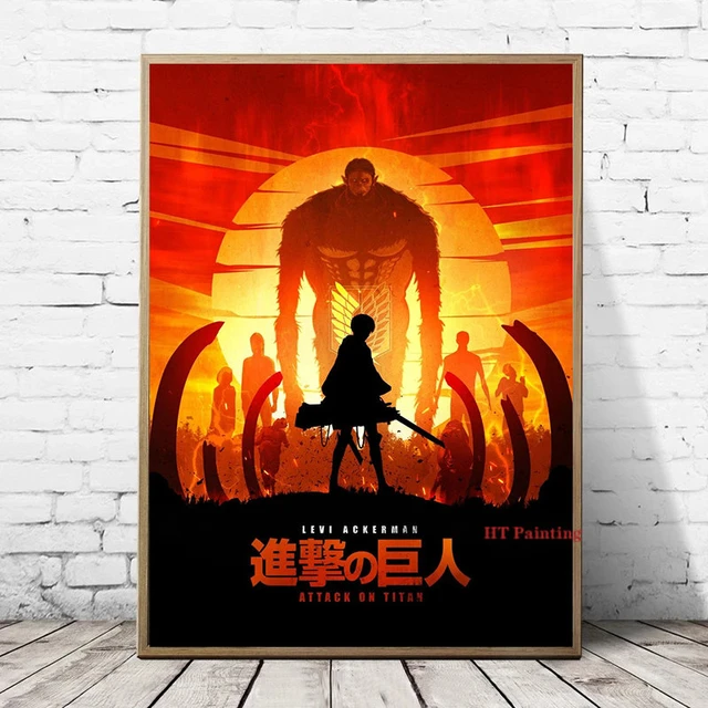 Attack Titan Shingeki Kyojin Pictures  Attack Titan Poster Wall Decor -  Poster Retro - Aliexpress