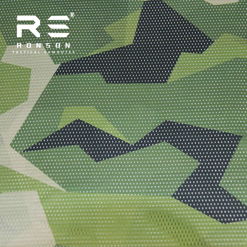 Mesh fabric 120gsm M90 camouflage fabric tactical tricot mesh for printed