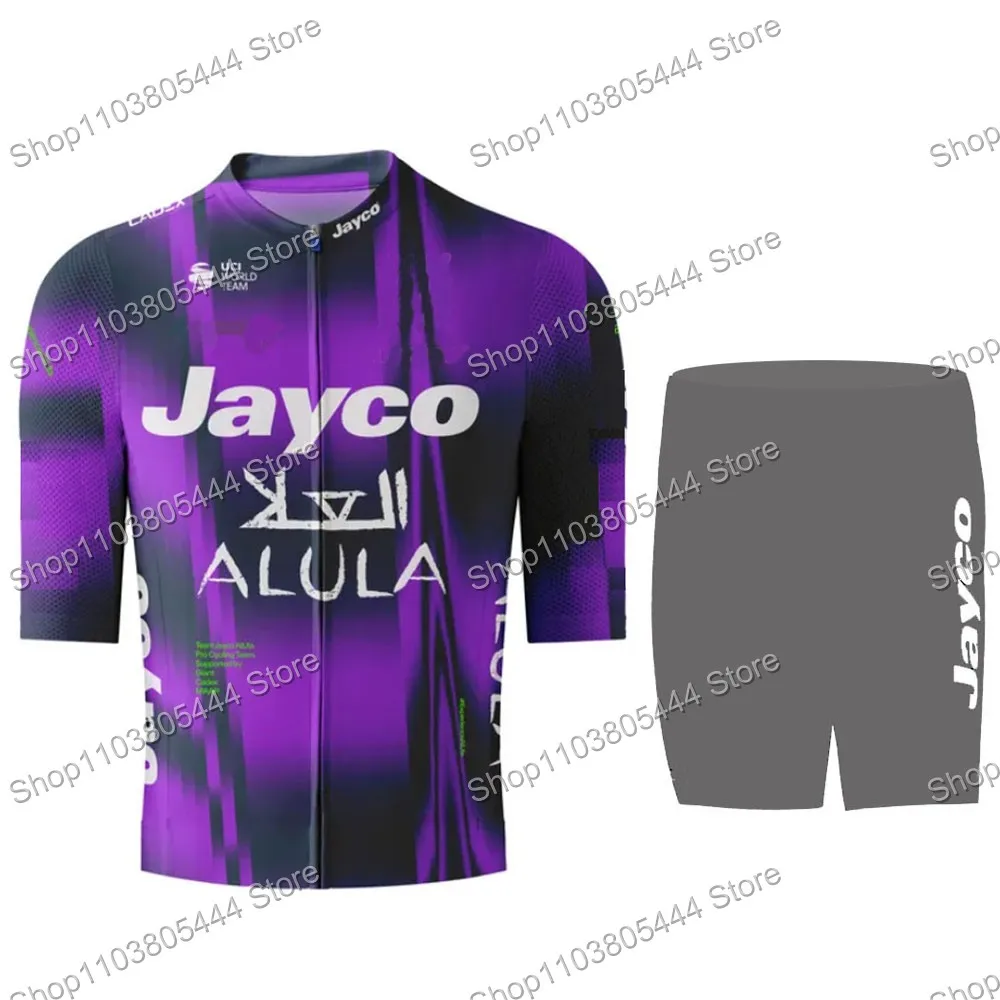 Jayco Alula Team Cycling Jersey Set Summer Clothing TDF Men Road Bike Shirts Top Suit Bicycle Shorts Bib Kits MTB Outfits