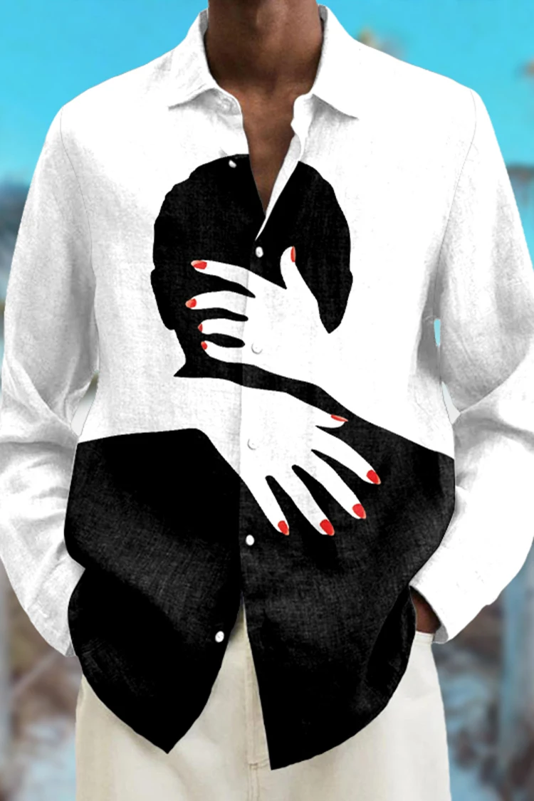 2023 Fashion Abstract 3D Printed Long sleeved Shirt Holiday Party Top Men's Clothing Extra Large T-shirt Harajuku Camissa - Image 2