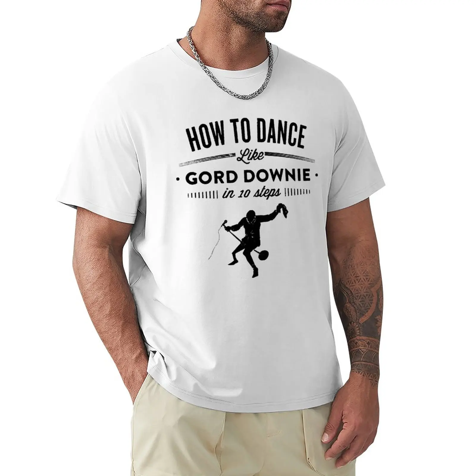 

gord downie dance T-Shirt summer clothes korean fashion customs t shirts for men cotton