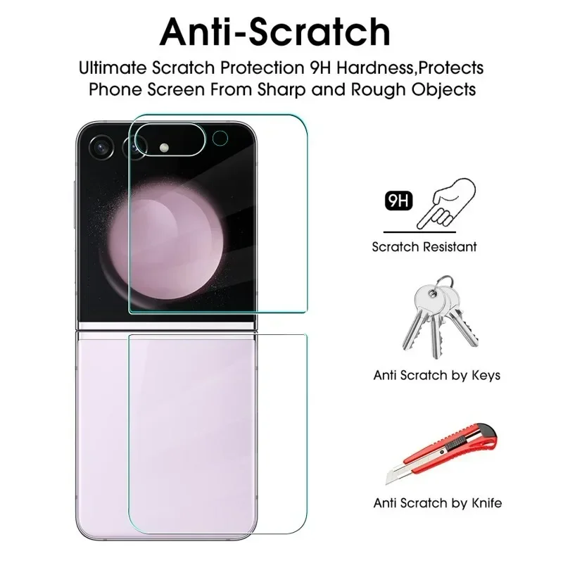4-in-1 HD Tempered Glass Screen Protector Set - Front and Back Anti-Scratch Films