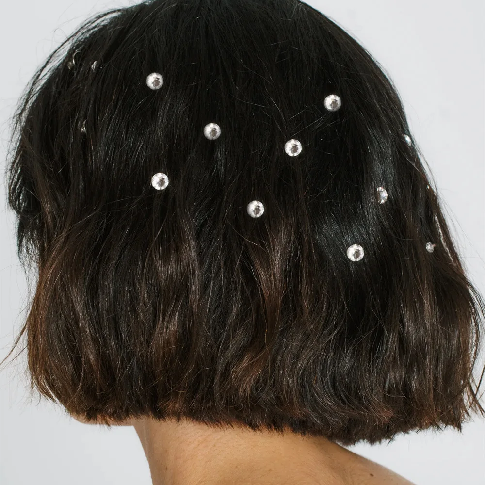 Bridal Wedding Hair Accessories Zircon U-shaped Pin Metal Barrette Clip Hairpins Headpiece Party Jewelry Hairstyle Design Tools