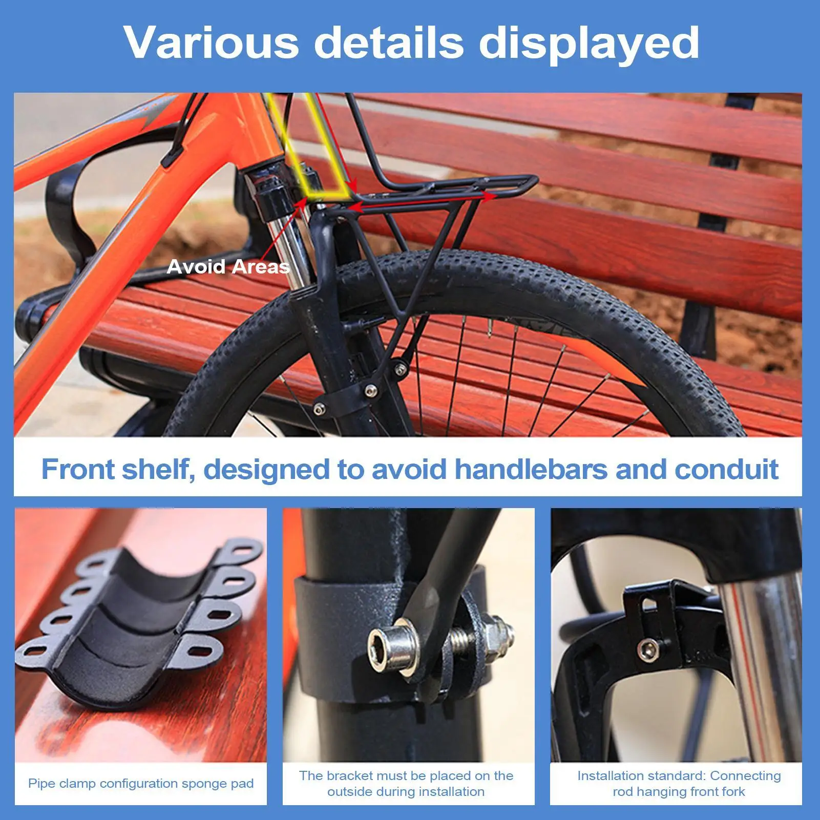 Panier - sacoche vélo,Sac de Rangement pour Paniers de Vélo,Poignées