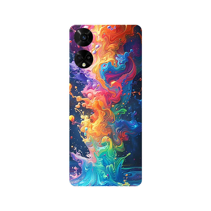 Wolf Painted Shockproof Silicone Phone Case - Stylish and Durable Cover