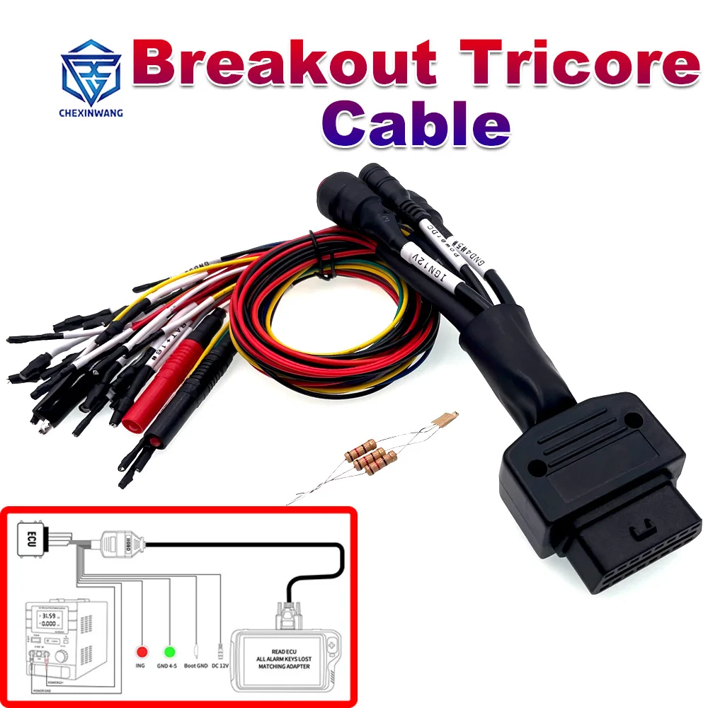 Jumper Cable Breakout Cavo Tricore Protocollo Completo Obd2 Bench Ecu Chip Tuning Tool Per Mps Vvdi Mb Openport 2.0 Kess Xhorse Cg