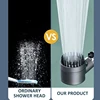 High-pressure Shower Head 3-mode Adjustable Spray with Massage Brush Filter One Key Stop Water Rain Shower Bathroom Accessories 3