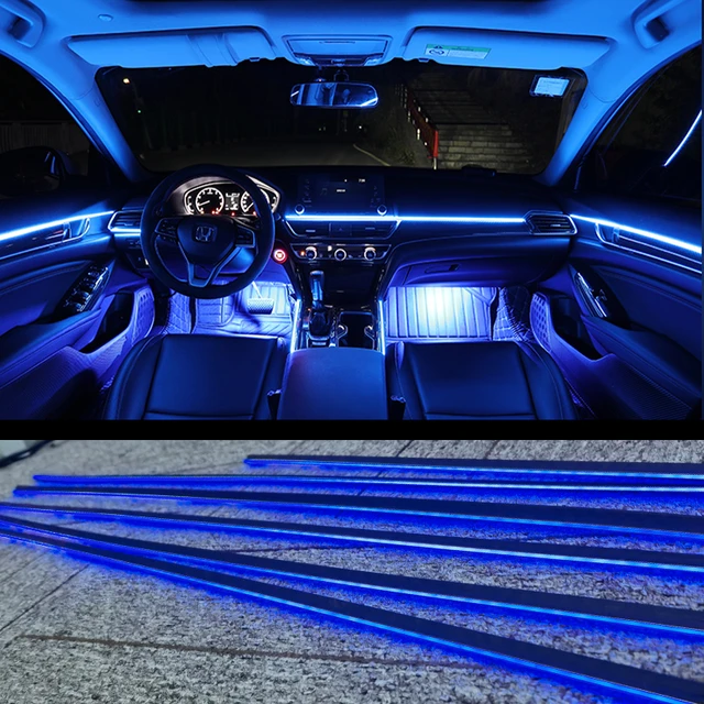 Tira de luces Led de neón para salpicadero de coche, accesorios de  decoración Interior con Bluetooth, 5/6/9/10 en 1, Control por aplicación de  música - AliExpress