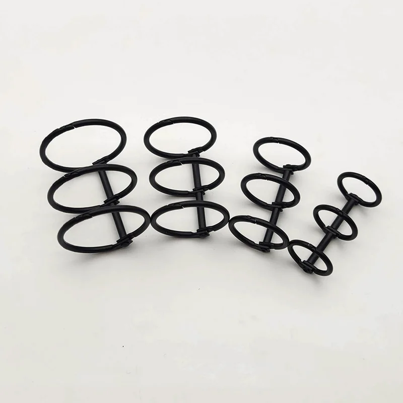 10pcs 25/30mm Metal Ring Binder 3 Rings Binding Clip Notebook Binder Ring Clips Album Circle Clips School Office Supplies