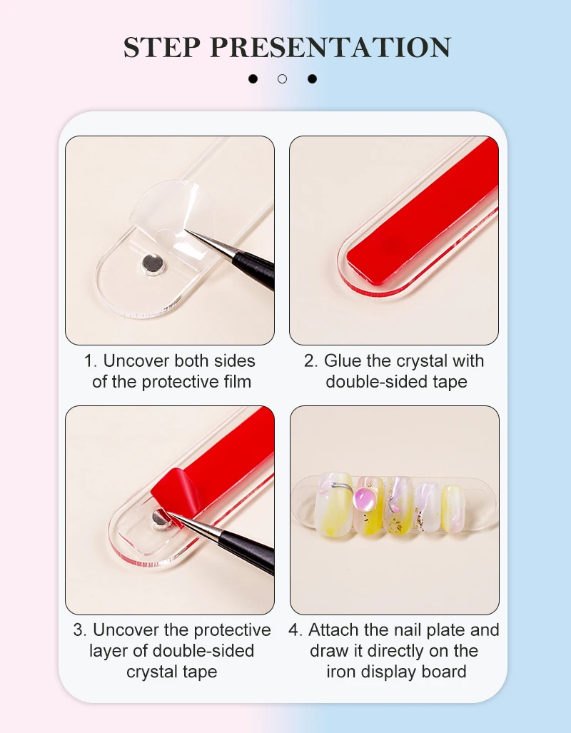 10/20/30 stücke Falsche Nagel Tipps Display-ständer Mit Magnet Transparent Praxis Acryl Gel Polnisch Halter Streifen Maniküre zeigt Werkzeug – Detail 9