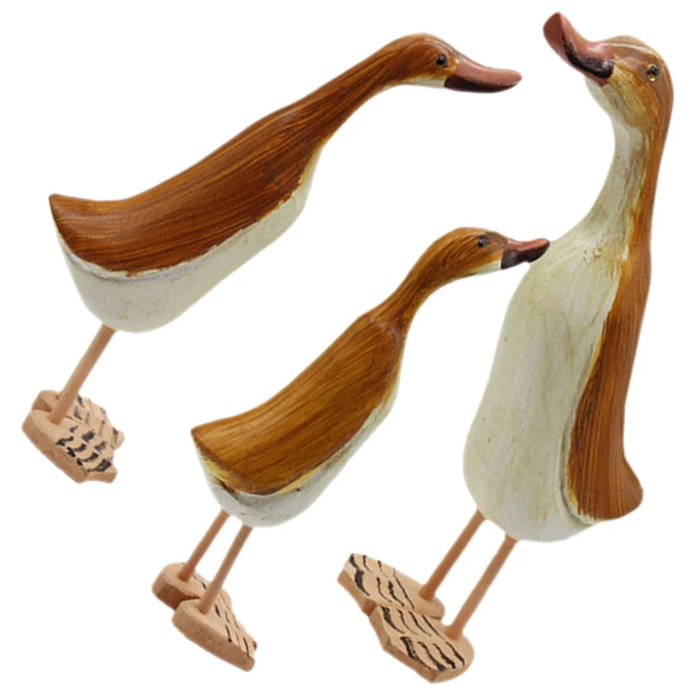 

Wood Mini Ducks Sculpture Wood Craft Mini Ducks Statue Wood Craft Wood Mini Ducks Figurine Desktop Animal Sculpture Small