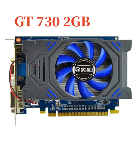 

GT 730 2 Гб видеокарта Pcie X8 2,0 DDR3 64 бит для настольного ПК Видеокарта совместимая с HDMI + VGA + DVI-D карта дисплея