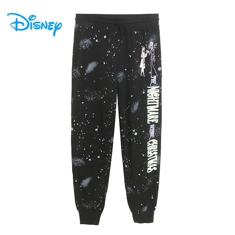 Disney The Nightmare Before Christmas Pantaloni Della Tuta In Pile Jack Sally Starry Sky Print Paint Splash Pantaloni Sportivi Casual Da Donna Femme