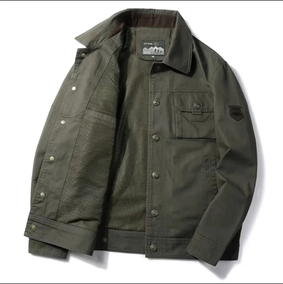 thumbnail image 1 of Chaquetas de carga, ropa exterior fina, ropa de trabajo para hombres, chaqueta táctica para hombres, abrigo impermeable para exteriores, abrigo deportivo militar para escalada en el campo, 1 of 5