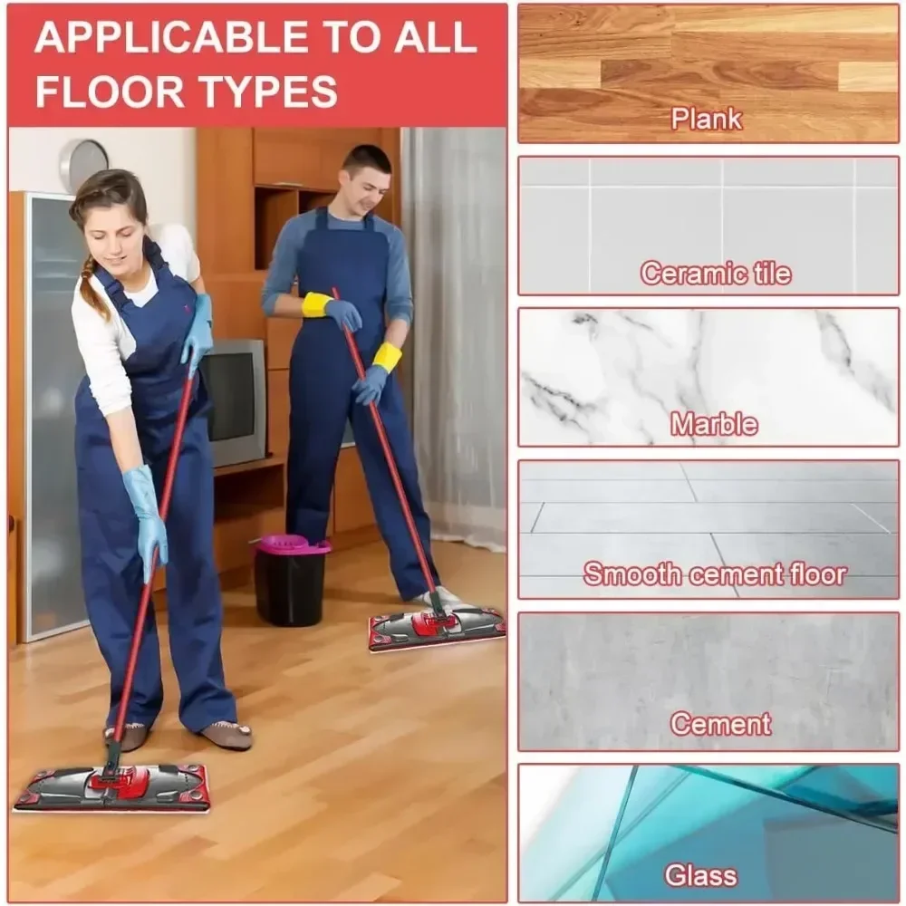 Microfiber Floor Mop Pads Reusable Flat Spin Mop Cloth Replacement UltraMax Quick Drying Machine Washable