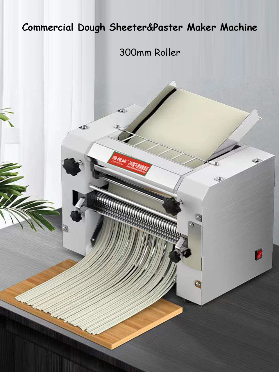 Description Picture 3 of itemFKM300 Commercial Dough Sheeter Roller,300mm Pasta Making Machine,Electric Noodle&Dumpling Maker Cutter Stainless Steel