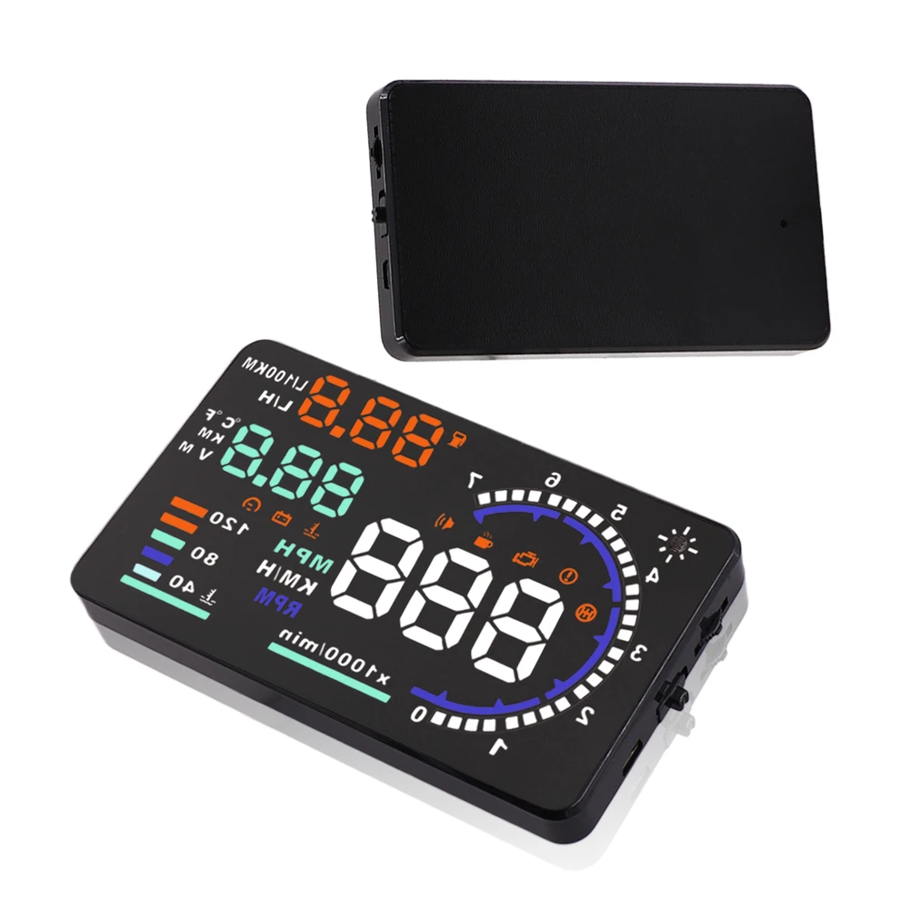 A8 HUD ÷  ũ , OBD2 ڵ , RPM MPH ӵ, 5.5 ġ