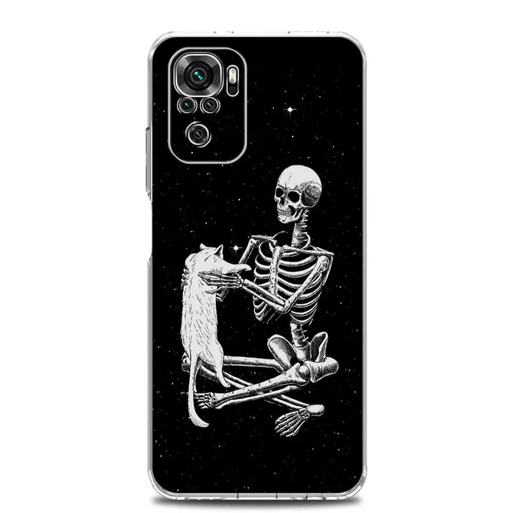 Clear Skeleton Design Phone Case – Transparent Fun Print Cover