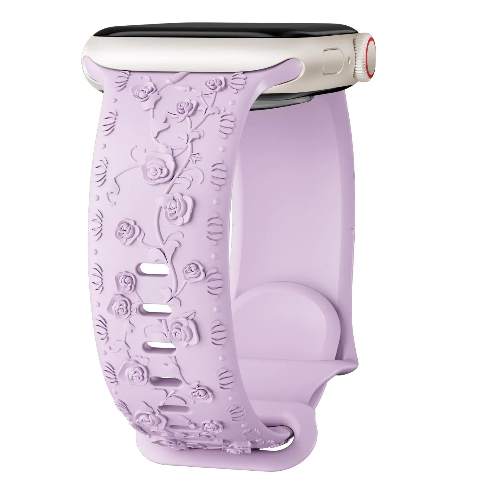 ตัวเลือกสินค้า สายรัด Apple Watch ดอกไม้แกะสลัก 42-46 มม. Correa สวยหรู
